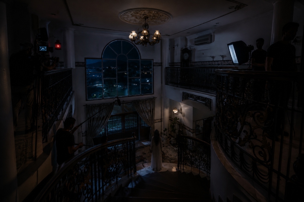 Central Staircase & Landing - Night Lighting